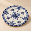 Moroccan Hand-Painted Ceramic Plate – 25 cm Blue & White | Fez Ceramics