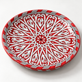Fez Ceramic plates - 25 cm diamètre Red colour Motifs