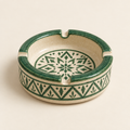 Hand-Painted Ceramic Ashtray — Safi Green