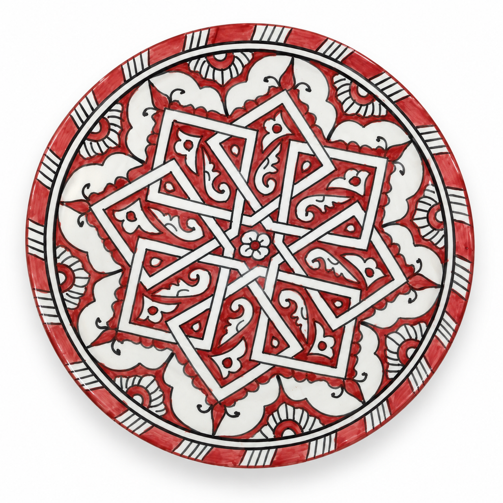 Moroccan Hand-Painted Ceramic Plate 25cm | Fez Ceramics 