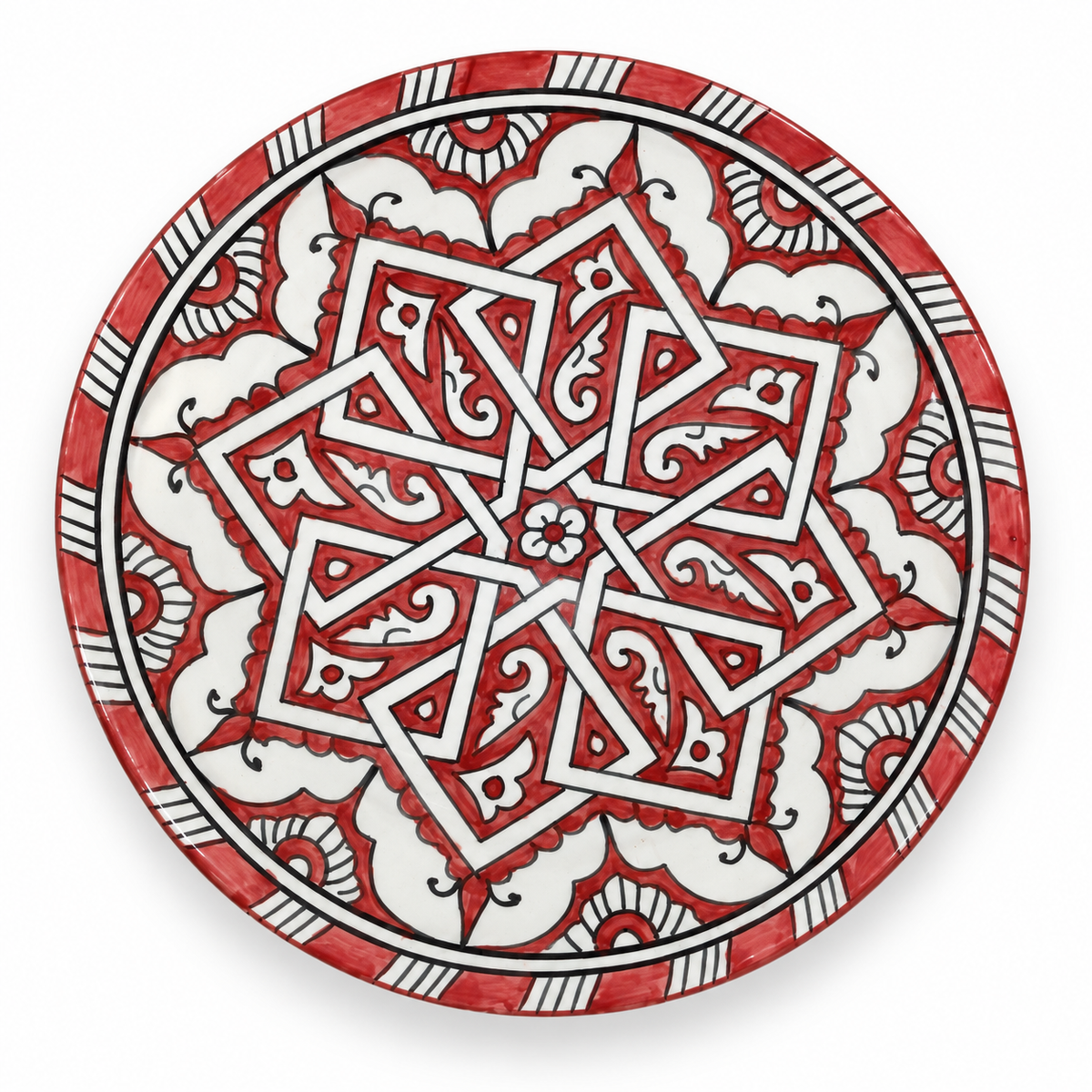Moroccan Hand-Painted Ceramic Plate 25cm | Fez Ceramics 