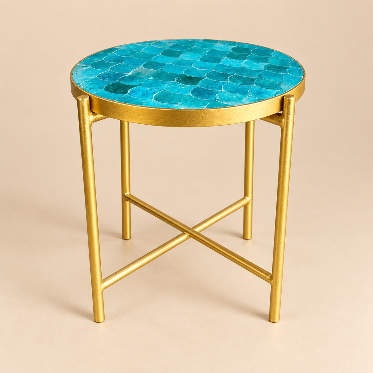 Fez Zellige Tiles side Table — Fez Ceramic
