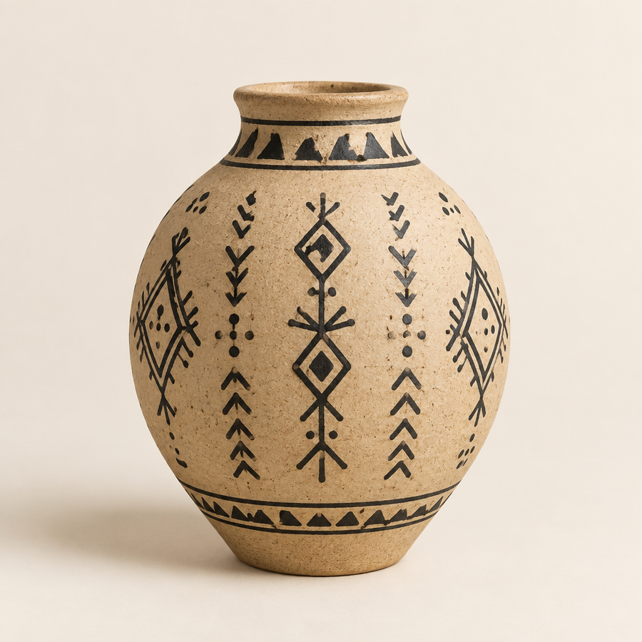 Berber Motif Decorative Vase